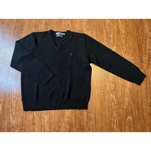 Mens Vintage Polo Ralph Lauren V-Neck Wool Sweater size XXL